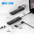USB-C Hub 7-in-1 100W Swissten - USB-sovittimet ja telakointi - 8595217487376 - 1