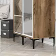 Vaatekaappi, Pähkinä Valkoinen, 100% Melamiinipinnoitettu Lastulevy, 18 mm, 80x47,5x201,4 cm, 4 Pakettia - Vaatekaapit - 8684282088936 - 5