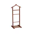 Valet Standi - 100% Pyökkiä, Monikäyttöinen Henkari, Koko: 33,5x120x46 cm, Väri: Pähkinä, Kokoontaitettu, 1 Paketti - Huonekalut - 8682870972926 - 1