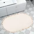 Valkoinen 100% Akryyli Kylpymatto 50x75 cm - Antibakteerinen, Liukumaton, Konepestävä, 3 cm Nukka, 1200 gr/m² - Kylpyhuonematot ja kosteantilan matot - 8683342423236 - 2