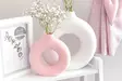 Valkoinen ja Vaaleanpunainen Keraaminen Maljakkosetti - Elegantti Sisustuselementti - Koko 15x4x20 cm ja 15x4x16 cm - Kukka-amppelit ja maljakot - 8684282698326 - 1