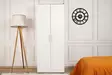 Valkoinen Kenkäkaappi - 100% Melamiinipinnoitettu Lastulevy, 76x187x36 cm, Useita Hyllyjä, Seinään Kiinnitettävä - Kenkäkaapit - 8682870658516 - 2