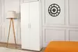 Valkoinen Kenkäkaappi - 100% Melamiinipinnoitettu Lastulevy, 76x187x36 cm, Useita Hyllyjä, Seinään Kiinnitettävä - Kenkäkaapit - 8682870658516 - 3