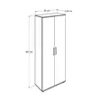 Valkoinen Kenkäkaappi - 100% Melamiinipinnoitettu Lastulevy, 76x187x36 cm, Useita Hyllyjä, Seinään Kiinnitettävä - Kenkäkaapit - 8682870658516 - 13