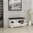 Valkoinen Kenkäkaappi - 100% Melamiinipinnoitettu Lastulevy, 80x42x35 cm, Tyylikäs ja Kestävä Säilytysratkaisu - Kenkäkaapit - 8684282258346 - 6