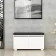 Valkoinen Kenkäkaappi - 100% Melamiinipinnoitettu Lastulevy, 80x42x35 cm, Tyylikäs ja Kestävä Säilytysratkaisu - Kenkäkaapit - 8684282258346 - 4