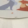Valkoinen Konepestävä Antibakteerinen Matto 90x90 cm - 70% Puuvillaa, 30% Polyesteriä, Liukumaton Alapuoli - Pyöreät matot - 8683743500246 - 5