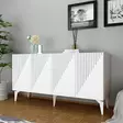 Valkoinen Konsoli - 100% Melamiinipinnoitettu Lastulevy, 150x79x40 cm, Ajaton Eleganssi ja Kestävyys, 2 Pakkausta - Lipastot ja senkit - 8683742689386 - 3