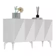 Valkoinen Konsoli - 100% Melamiinipinnoitettu Lastulevy, 150x79x40 cm, Ajaton Eleganssi ja Kestävyys, 2 Pakkausta - Lipastot ja senkit - 8683742689386 - 6