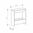 Valkoinen Melamiinipinnoitettu Sivupöytä - Moderni ja Tyylikäs Huonekalu - 55x60x20 cm - Kestävä ja Monikäyttöinen - Sivu- ja apupöydät - 8684283502936 - 5