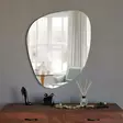 Valkoinen Peili 85x67 cm - Moderni MDF Peili Seinälle Kiinnitettävä, Assembloitu, Skandinaavinen Design - Peilit - 8682870558786 - 5