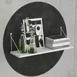 Valkoinen Seinähylly 72x20x20 cm - 100% Melamiinipinnoitettu Lastulevy, Metallikiinnike, Helppo Asennus ja Kokoaminen - Seinähyllyt - 8681181788196 - 3