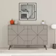 Valmistettu 100% melamiinipinnoitetusta lastulevystä, 18mm paksu, 123x62,4x35cm, pehmeästi sulkeutuvat saranat, metallijalat - Huonekalut - 8683342851336 - 4