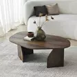 Walnut-sävyinen sohvapöytä - 100% melamiinipinnoitettu lastulevy, 100x60x35 cm, PVC-reunanauha, tyylikäs ja kestävä - Sohvapöydät - 8684283515226 - 6