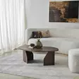 Walnut-sävyinen sohvapöytä - 100% melamiinipinnoitettu lastulevy, 100x60x35 cm, PVC-reunanauha, tyylikäs ja kestävä - Sohvapöydät - 8684283515226 - 5