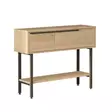 Walnut-senkki: Tyylikäs ja kestävä 100% melamiinipinnoitettu, 18mm paksu, 100x76x29,5cm, peili 60x60x1,8cm, metallijalat - Lipastot ja senkit - 8684282369516 - 7