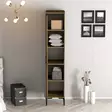 Walnut-vaatekaappi - 100% melamiinipinnoitettu, 18mm paksuus, 40x47,5x201,4cm, 2 pakettia, helppo koota ja ylläpitää - Vaatekaapit - 8684282088806 - 4