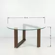 Walnut-värinen 100% massiivipuinen sohvapöytä, 80x80x41 cm, karkaistu lasikehys, moderni ja elegantti design - Sohvat - 8682870558526 - 10