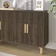 Walnut-värinen Konsoli - 100% Melamiinipinnoitettu Lastulevy, 18 mm Paksuus, 120x73,6x29,6 cm, Yksi Paketti - Lipastot ja senkit - 8684283501946 - 4