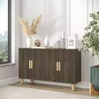 Walnut-värinen Konsoli - 100% Melamiinipinnoitettu Lastulevy, 18 mm Paksuus, 120x73,6x29,6 cm, Yksi Paketti - Lipastot ja senkit - 8684283501946 - 3
