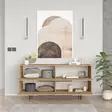 Walnut-värinen Konsoli, 100% Melamiinipinnoitettu Lastulevy, 18mm, 160x74,3x44,5cm, Metallijalat, 2 Pakettia - Lipastot ja senkit - 8684282369066 - 5