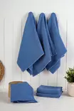 Ylellinen Keittiöpyyhesetti 6 kpl - 90% Puuvillaa, 270 gr/m², Konepestävä, Silitysmahdollisuus, Yötaivaan Sininen - Keittiötekstiilit - 8684283207596 - 1