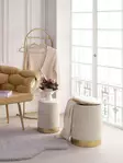 Ylellinen Kermanvärinen Rahi Setti (2 kpl) - 100% Polyesteri, Koot: 25x36 cm ja 32x43 cm, Sisältää 1 Paketin - Rahit - 8684283057436 - 2