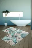 Ylellinen Kylpyhuonemattosetti 2-osainen - Antibakteerinen, Liukumaton, Konepestävä, 100% Polyesteri, 50x60cm & 60x100cm - Kylpyhuonematot ja kosteantilan matot - 8681875666786 - 2