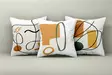 Ylellinen Monivärinen Tyynynpäällinen 3 kpl - 50% Puuvilla, 50% Polyesteri, 43x43 cm, Konepestävä ja Silitysmahdollisuus - Koristetyynyt - 8684283661206 - 2
