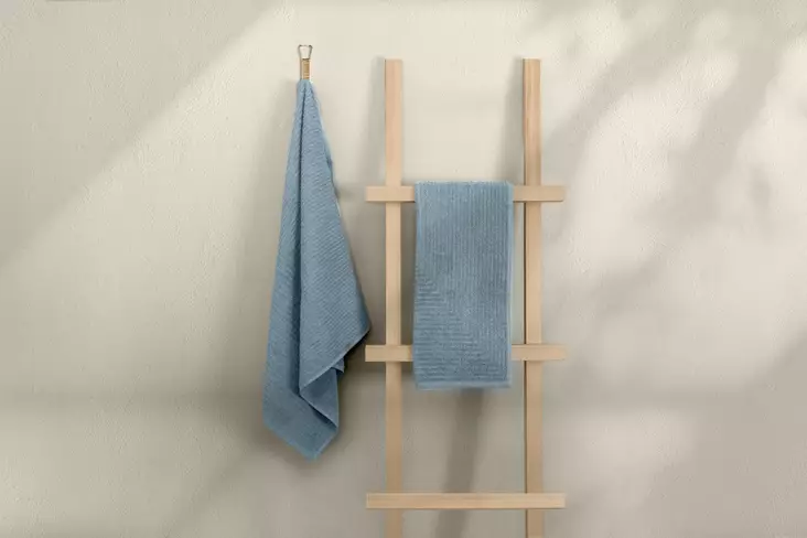 100% Puuvillainen Kylpypyyhesetti Sininen - 2 kpl, 350 gr/m², 50x90 cm & 90x150 cm, Konepestävä 40 °C:ssa - Pyyhkeet ja kylpytakit - 8683743314416 - 1