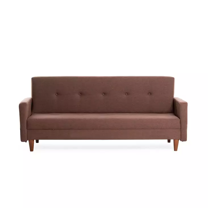 3-istuttava vuodesohva, ruskea, 200 cm leveä, kestävä, monikäyttöinen - Vuodesohvat - 8683742527626 - 1
