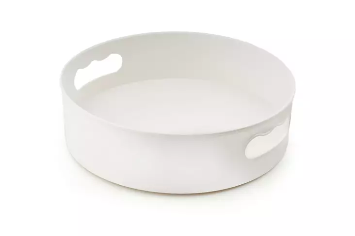 360° Kääntyvä Tarjotin - Valkoinen, 100% Muovi, Koko 22 x 7 cm, BPA-vapaa, Tyylikäs ja Kestävä Säilytysratkaisu - Tarjoiluastiat - 8683342632546 - 1