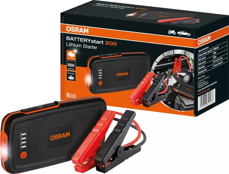 Apuk=C3=A4ynnistin Osram Battery start 200 - Akkulaturit ja apukäynnistys - 4052899620476 - 1