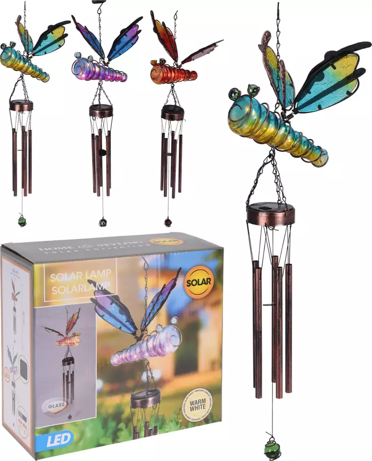 \Aurinkokennovalaisin-tuulikello sudenkorento - Pihakoristeet - 8719987508776 - 1