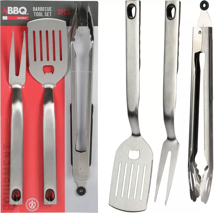 Bbq grillausv=C3=A4linesetti 3kpl - Grillaustarvikkeet - 8720573414456 - 1