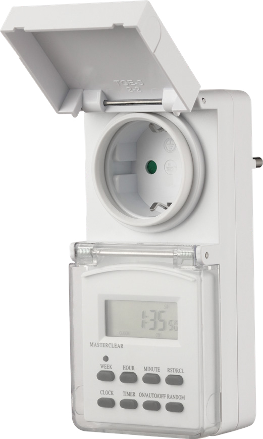 Digitaalinen vuorokausiajastin ulkok=C3=A4ytt=C3=B6=C3=B6n - Ajastimet & kauko-ohjattavat pistorasiat - 6438152080306 - 1