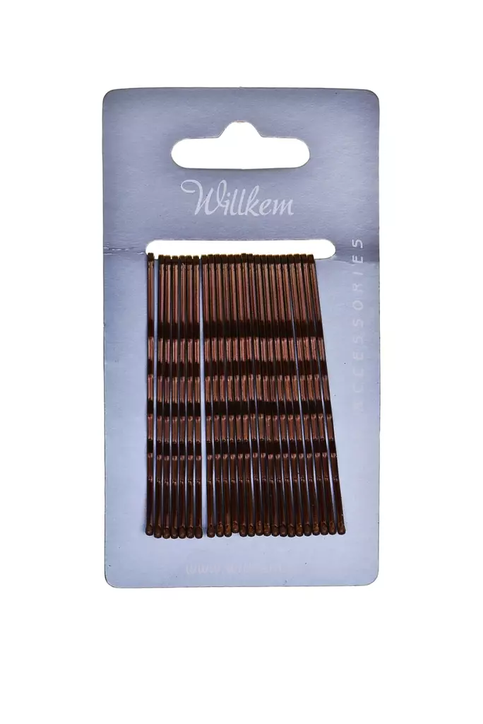 Hiuspinni ruskea 6,5 cm, Willkem - Shampoot ja hoitoaineet - 6418940085546 - 1