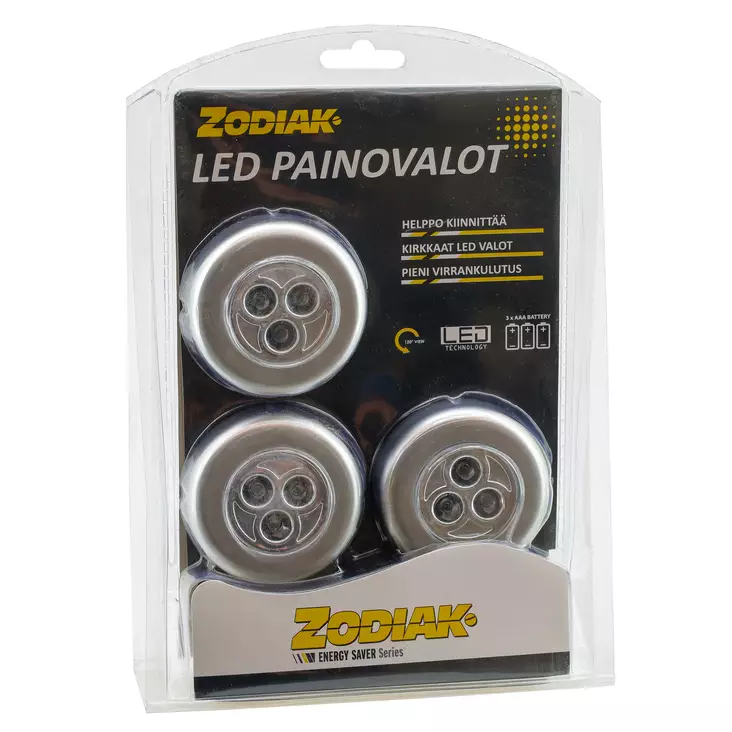 Kaappivalo-y=C3=B6valo LED 3 kpl - Yövalot - 6438168095936 - 1