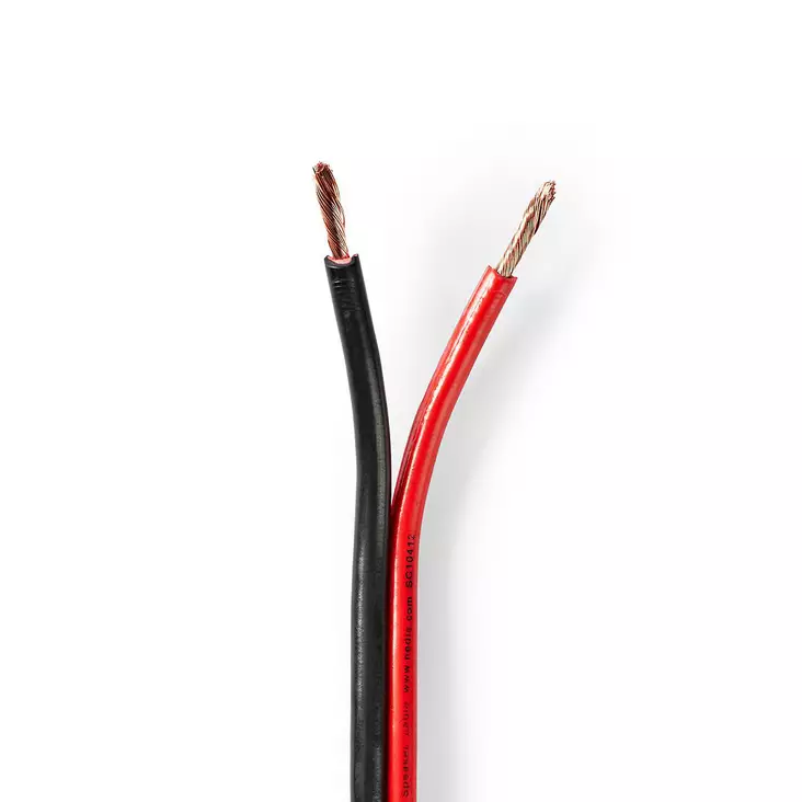 Kaiutinkaapeli | 2 x 2.50 mm² | CCA | 25.0 m | Pyöreä | PVC | Musta / Punainen | Kääre - Audiokaapelit - 5412810312696 - 1