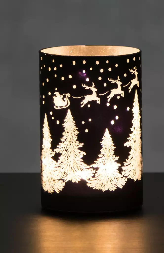 Lasikoriste led-valoilla kuusi - Valokoristeet ja valohahmot - 6410413217096 - 1
