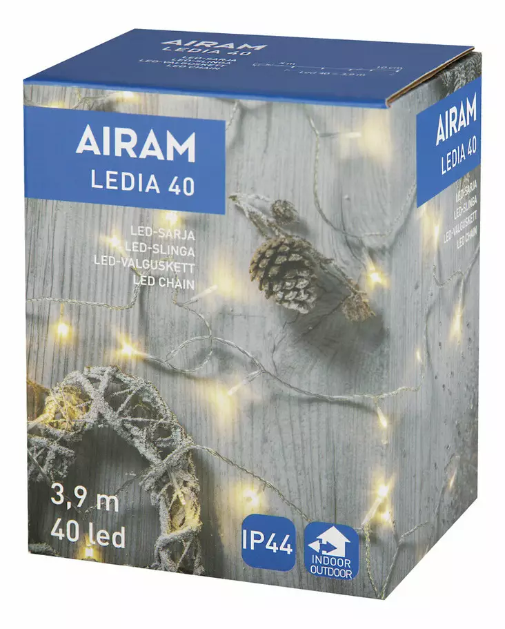 Led-sarja Ledia 40 l=C3=A4mmin valkoinen - Koristevalot - 6435200249296 - 1