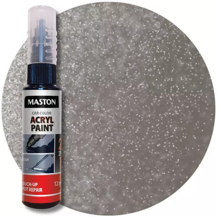 Maali CarColor Touch-Up 12ml 127045 hopea metalliväri - Automaalit - 6412490024246 - 1