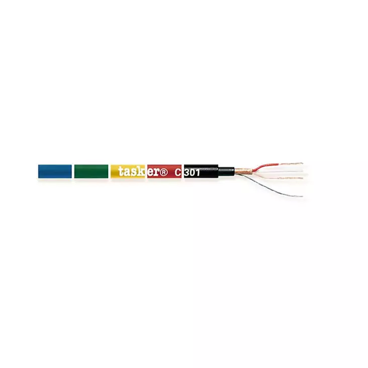 Mikrofonikaapelikela 2x 0.22 mm² 100 m Musta - Audiokaapelit - 8010246014626 - 10