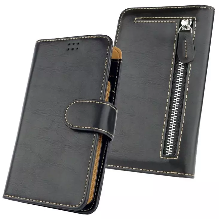 Mobia lompakkolaukku 5.5" puhelimille, musta - Yleismalliset - 4024559239526 - 1