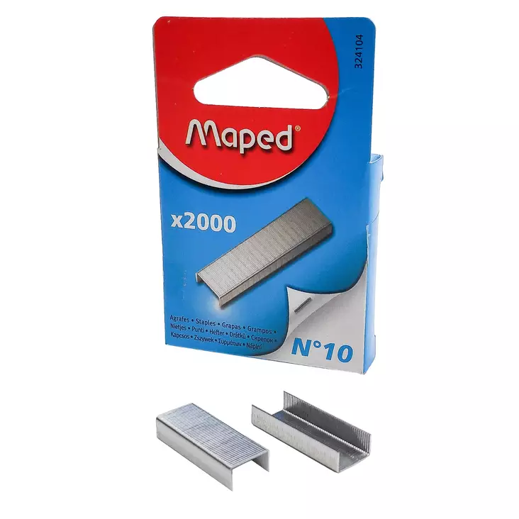 Niitti Maped nro 10 2000 kpl - Työpöydän tarvikkeet - 3154143241046 - 1
