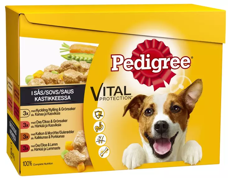 Pedigree 12x100g kastikelajitelma - Koiran ruoat ja ateriat - 5900951134876 - 1