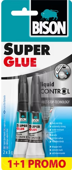 Pikaliima Bison Super Glue Control 2x3g - Liimat - 8710439290546 - 1