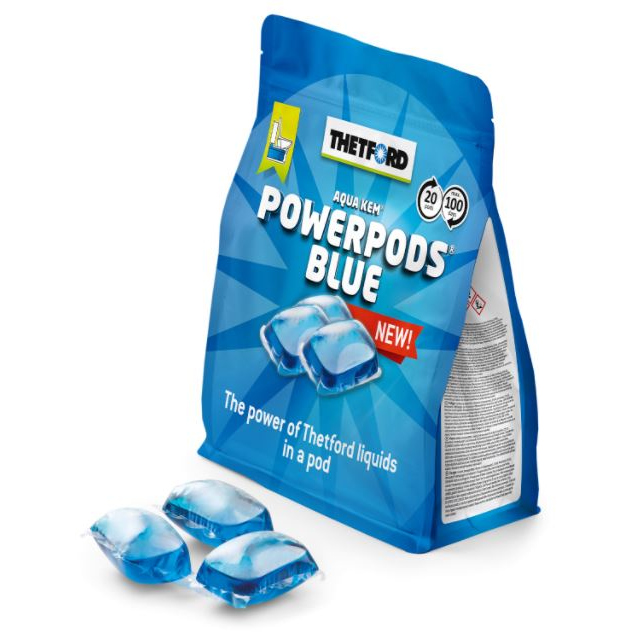 PowerPod Blue 20kpl PODS jätesäiliöön - Caravan käymälät ja tarvikkeet - 8710315995466 - 1