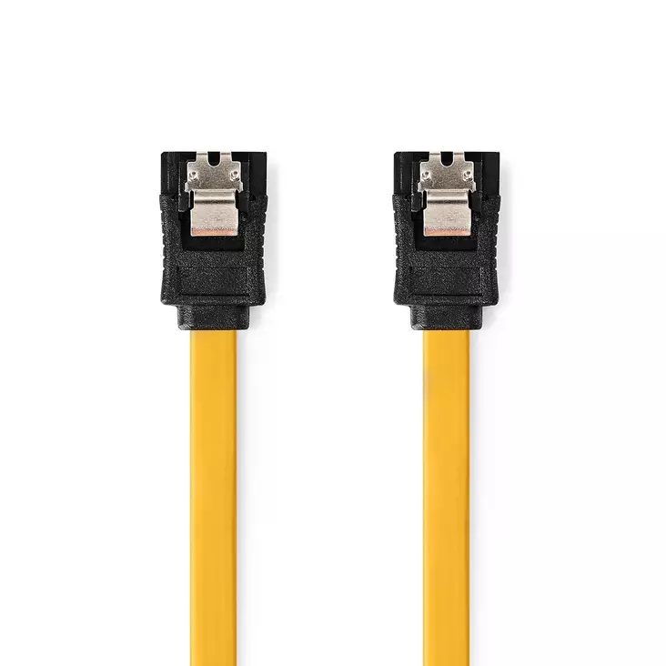 SATA kaapeli | 6 Gbps | SATA 7-Pin naaras | SATA 7-Pin naaras | Niklattu | 1.00 m | Litteä | PVC | Keltainen | Laatikko - Tietokone ja verkko - 5412810422296 - 1