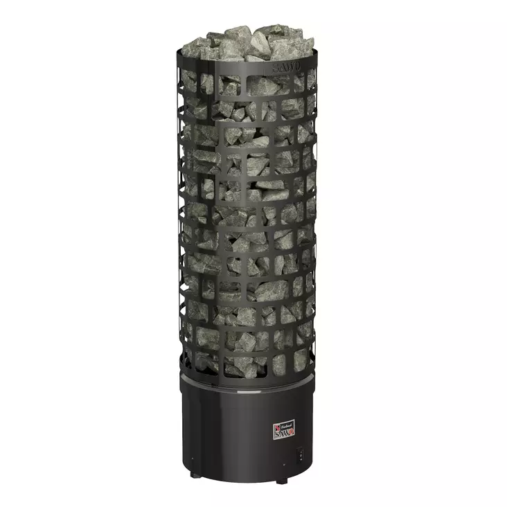 S=C3=A4hk=C3=B6kiuas SAWO Aries Round Black Ni2-6kW - Sähkökiukaat - 4894224010886 - 1